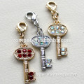 Rhinestone Fashion jewelry metal key pendant